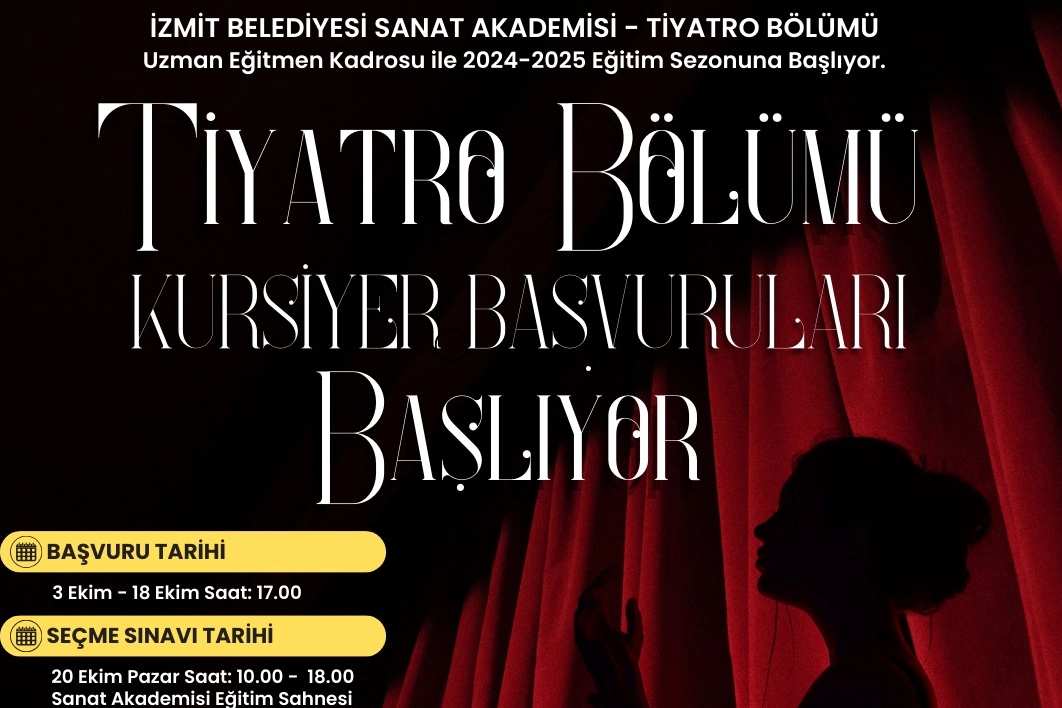 Sanat Akademisi Tiyatro Bölümü yeni dönem başvuruları başladı!